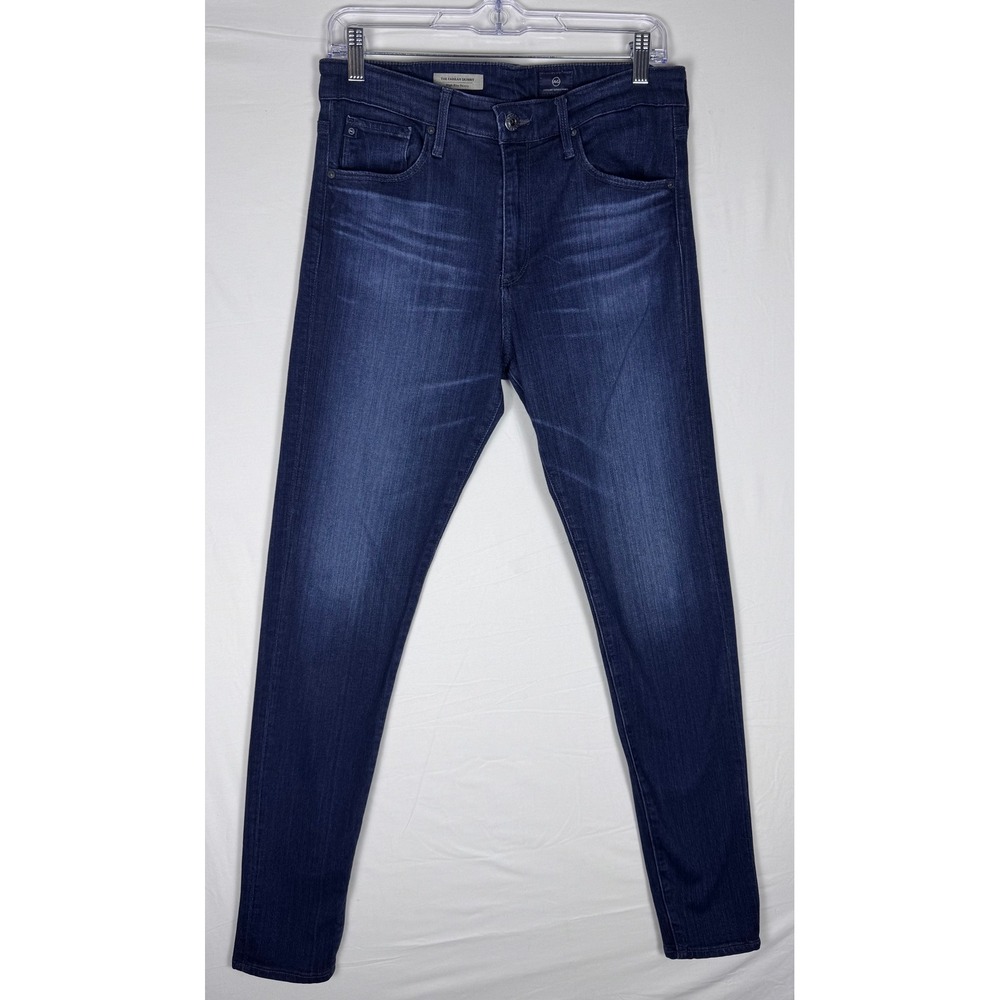AG Adriano Goldschmied The Farrah Skinny High Rise Jeans 29R Dark Wash